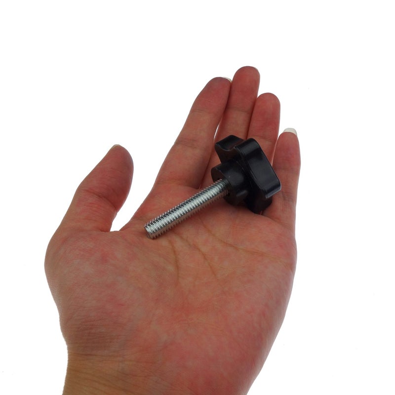 Kasteco 2 Pack M8 x 40mm (5/16" x 1-5/8") Thread Replacement Star Hand Knob Tightening Screw - Image 3